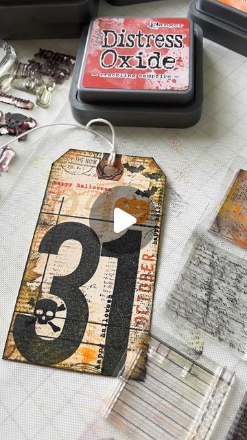 Heidi Swapp on Instagram: "Today in my stories I did a pretty comprehensive little tutorial about “texture stamping”… I thought I’d create a quick tag to illustrate some of the ideas I shared! Now, pull out your stamps and give these tips a try!! 💡✨🖤🧡🍂🎃🍁 #halloweenvibes #heidiswappstamps #halloweencrafts #diy #stamping #technique #heidiswapp #hsHauntedMansion #tutorial #texturestamps #addingtexture #distressoxideinks #timholtz #ink #trythis" Heidi Swapp Stamps, Heidi Swapp Christmas, Halloween Tags, Heidi Swapp, Stamping Ideas, Distress Oxides, Art Halloween, Number Stamps, Stamping Techniques