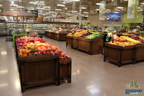 We stopped by a store in Forney, Tx this week to take a look at one of our latest installs. Our Orchard Bins are great for merchandising your produce in a clean, elegant, and visually appealing presentation. Our fixtures can be ordered in a wide variety of stains and finishes and you can also order accessories to upgrade your look even further. Let Marco help you with your dream store! www.marcocompany.com Supermarket Display, Upgrade Your Look, Display Design, Store Decor, Retail Store, Market Design, Your Dream, Take A, Projects To Try