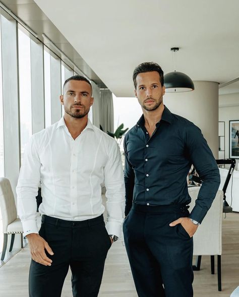 Mike Thurston (@mikethurston) and Tristan Tate (@talismantate) Mike Thurston, Tristan Tate, Classy Men, Grown Man, Tailored Suits, Designer Clothes For Men, Blue Pants, Fashion Lookbook, Good Looking Men