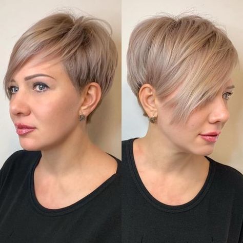 Edgy Pixie Bob, Pixie With Long Bangs, Pixie Fashion, Tapered Pixie, Layered Pixie Cut, Graduated Bob, Pixie Cut Styles, Longer Pixie Haircut, Textured Haircut