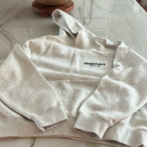 Nwt Fear Of God Hoodie Fear Of God Hoodie Outfit, Essentials Fear Of God Hoodie, Fear Of God Hoodie, God Shirts, Tan Hoodie, Essentials Fear Of God, Hoodie Brands, Fear Of God Essentials, Oatmeal Color