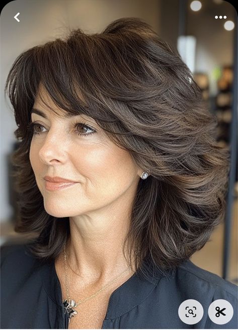 Womens Hair Styles Medium Length, Short Layers Hairstyle Women, Voluminous Short Haircut, Short Medium Length Hair With Layers, Ingenue Hairstyle, Haircuts For Over 60 Older Women Medium Length, Hairstyles Over 60 Older Women New Looks, Short Layers Medium Length, Medium Length Hairstyles With Layers