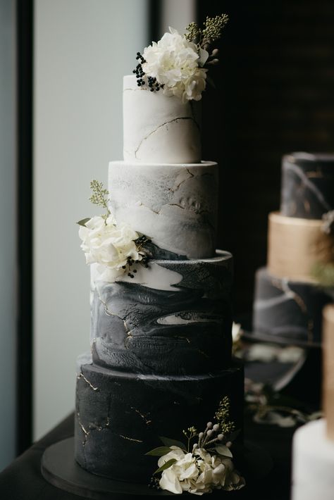 Wedding Cake Dark, Wedding Reception Cake, Masculine Wedding, Black Wedding Cake, Black And White Wedding Cake, Bride Head, Medieval England, Breaking Bread, The Wedding Cake