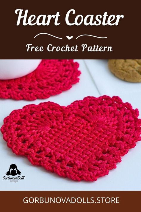 sewing toys patterns Simple Crochet Coasters Free Pattern, Crocheted Coasters Pattern Free Easy, Heart Coaster Crochet Pattern Free, Things To Crochet For Valentine's Day, Crochet Heart Coasters Free Pattern, Diy Baby Toys Newborn, Heart Coaster Pattern, Free Crochet Coaster Patterns, Crochet Heart Coaster