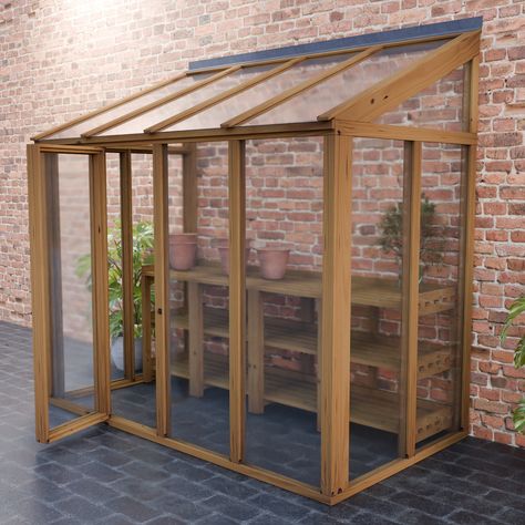 Green House Lean To Diy, How To Build A Small Greenhouse, Greenhouse Lean To House, Greenhouse Lean To, Front Yard Greenhouse, Diy Green House Ideas, Greenhouse Addition To House, Greenhouse Room In House, Green House From Old Windows