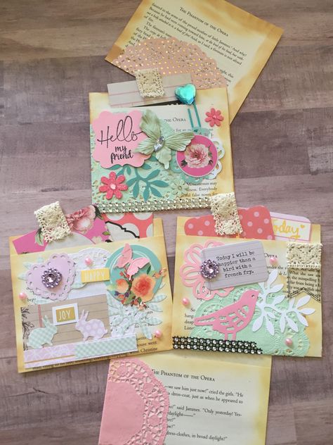 Book Page Pockets, Paper Clusters, Loaded Pockets, Journal Envelope, Jamie Pate, Scrapbook Paper Flowers, Loaded Envelopes, Card Homemade, Embellishments Diy