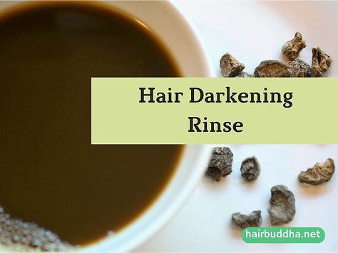 How to darken grey hair naturally? Hair dyes can be harmful. Henna can be messy. So what do the gray hair person do? There is one quick fix, use this hair rinse Black Tea Hair Rinse, Darken Hair Naturally, Hair Buddha, Amla Recipes, Tea Hair Rinse, Herbal Hair Dye, Grey Hair Remedies, Reverse Gray Hair, Black And Grey Hair