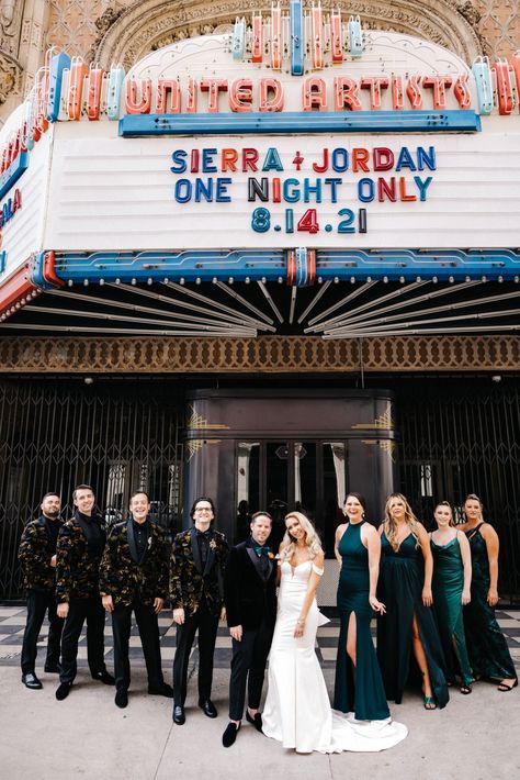 Neo-Noir Themed Wedding With Campy Hollywood Details Hollywood Glam Wedding, Old Hollywood Wedding, Photo Dream, Star Of The Day, Hollywood Wedding, Wedding Groomsmen, Fashion Moments, Plan My Wedding, Ceremony Arch