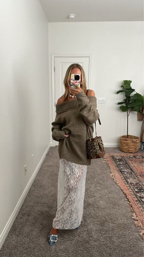 Women Lace Long Skirt Satin High … curated on LTK Knit Long Skirt Outfit, Ivory Top Outfit, Long Lace Skirt Outfit, Lace Midi Skirt Outfit, Skirt And Jumper Outfit, Long Skirt Satin, Lace Skirt Outfit, Lace Long Skirt, Long Lace Skirt