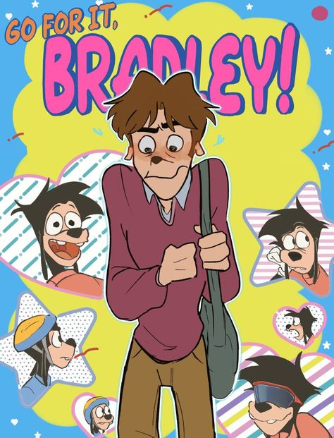 Marley Ship, Comic Maxley, Max Goof X Bradley Uppercrust, Max And Bradley Matching Pfp, Brad X Max Goof Fanart, Maxly The Goofy Movie, Goofy Movie Bradley, Max Goof Human, Marley Fanart