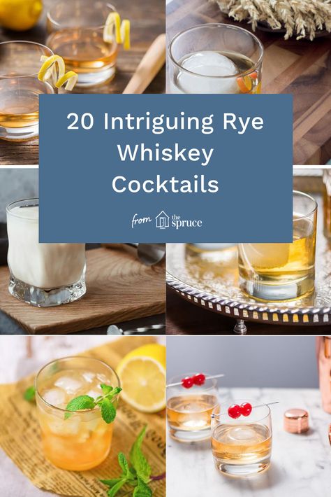 Rye Drinks Cocktail Recipes, Rye Cocktail Recipes, Rye Whiskey Cocktail Recipes, Rye Whiskey Drinks, Scotch Whiskey Cocktails, Rye Drinks, Whiskey And Ginger Ale, Rye Whiskey Cocktail, Whiskey Cocktails Easy