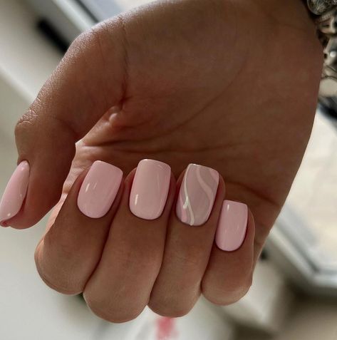 65 Prettiest Summer Nails to Inspire You Nail Designs Square Round, Short Square Round Nail Designs, Short Square Gel Nails Natural, Square Oval Acrylic Nails, Short Square Round Acrylic Nails, Short Square Round Nails, Square Oval Nails Short, Rounded Square Nails, Round Square Nails