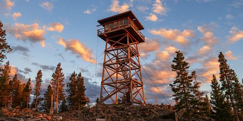 Spruce Mountain Fire Lookout Tower // ADVENTR.co Firewatch Tower Aesthetic, Fire Watch Aesthetic, Fire Watch Tower Minecraft, Fire Lookout Aesthetic, Fire Watch Tower, Firewatch Tower, Fire Lookout Tower, Fancy Notebooks, Christopher Mccandless