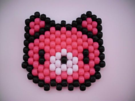 Gloomy Bear Gloomy Bear Pixel Art Grid, Gloomy Bear Kandi Pattern, Gloomy Bear Perler, Gloomy Bear Kandi, Rave Bracelets, Kandi Mask, Kandi Cuff Patterns, Pony Bead Projects, Kandi Inspo