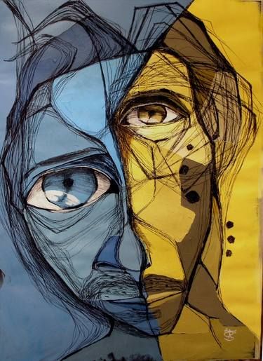 Raluca Turliu Cobilanschi Artworks | Saatchi Art Cubism Art, Abstract Face Art, 12 Zodiac, 12 Zodiac Signs, Abstract Portrait, Diy Canvas Art, Surreal Art, Figurative Art, Portrait Art