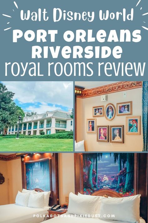 Port Orleans Riverside Royal Rooms Review. Everything you need to know about this upcharged room at Disney World Resorts. The Princess Rooms at Disney Port Orleans Riverside. #disneyresort Disney World Port Orleans Resort, Port Orleans Riverside Disney World, Princess Rooms, Disney Moderate Resorts, Disney Port Orleans Riverside, Disney Deluxe Resorts, Disney Port Orleans, Disney Princess Room, Port Orleans French Quarter