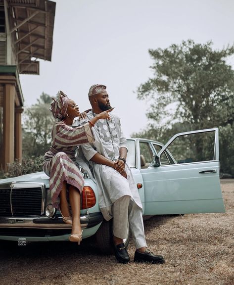 African Pre Wedding Photoshoot, Engagement Photo Shoot Poses, Besties Pictures, Nigerian Culture, Bridal Car, African Love, Pre Wedding Photoshoot Outfit, Pre Wedding Shoot Ideas, Beautiful Photoshoot Ideas