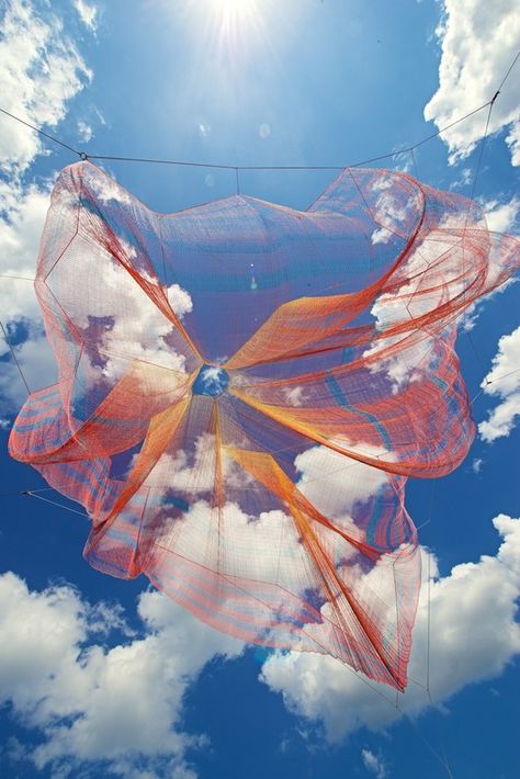 Net Sculpture, Janet Echelman, Greensboro North Carolina, Wilde Westen, Big Art, Art Installations, Kites, Stonehenge, Giza