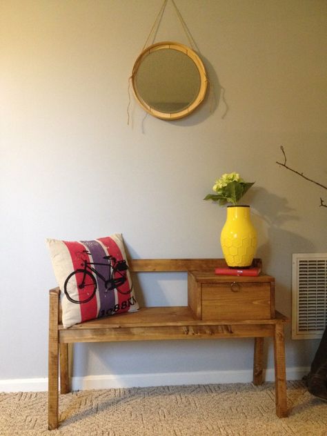 Finding My Style, Telephone Bench, Gossip Bench, Bench Entryway, Bob The Builder, Diy Style, My Sister, Entryway Bench, Lake House