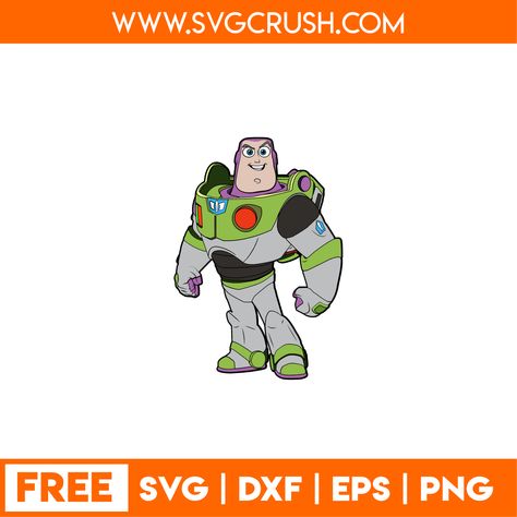 Buzz Lightyear Svg Free, Buzz Lightyear Svg, Free Svg Files For Cricut, Cricut Baby, Story Birthday, Stitch Drawing, Toy Story Birthday Party, Cricut Projects Beginner, Toy Story Birthday