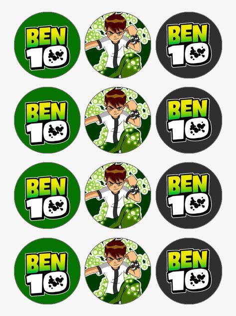 Ben 10 Stickers, 10 Birthday Party, Ben 10 Cake, Ben 10 Birthday Party, Ben 10 Party, Ben 10 Birthday, Game Bingo, Cupcake Toppers Free, Birthday Party Game