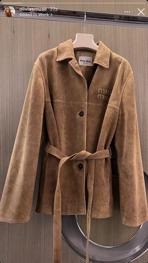 Miu Miu Jacket, Outwear Women, Brown Jacket, Suede Jacket, Strong Women, Jacket Outfits, Miu Miu, Winter Outfits, Fall Outfits