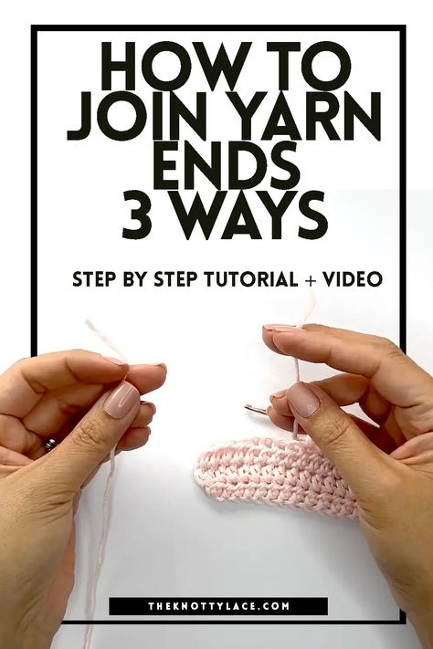 Joining New Yarn In Crochet, How To Join Wool In Crochet, Join Crochet Yarn, Crochet Connecting Yarn, How To Join Yarn Seamlessly, Connect Yarn Ends, How To Start New Yarn In Crochet, How To Join Crochet, How To Join Colors In Crochet