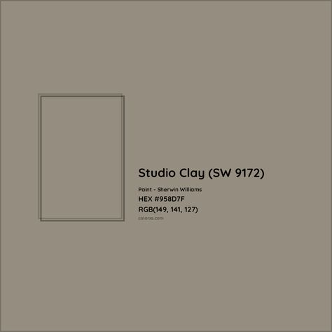 Sherwin Williams Studio Clay (SW 9172) Paint color codes, similar paints and colors Clay Cabinets Kitchen, Sw Studio Clay, Thunderous Satin Sherwin Williams, Clay Wall Color, Sherwin Williams Studio Clay, Studio Clay Sherwin Williams, Stardew Sherwin Williams, Sherwin Williams Bedroom Colors, Clay Paint Color