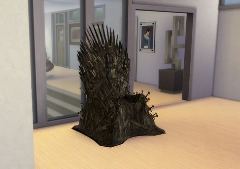 Mod The Sims - The Iron Throne - Sims 4 Edition Got Throne, Los Sims 4 Mods, The Iron Throne, Game Of Thrones Shirts, Game Of Thrones Quotes, White Walker, Game Of Thrones Funny, Hbo Game Of Thrones, Cersei Lannister