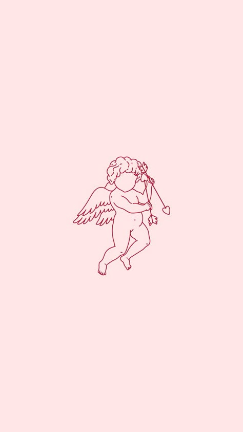 Valentine’s Day Drawings Aesthetic, Valentines Aesthetics, Valentines Day Aesthetic Wallpaper, Cupid Drawing, Valentine Icon, Valentine Drawing, Cherub Tattoo, Pastel Iphone Wallpaper, Mint Green Aesthetic