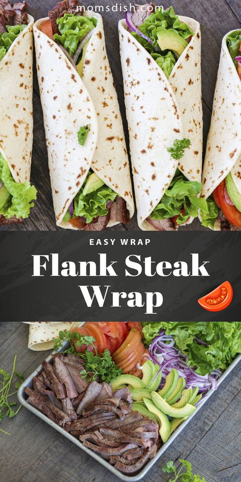 Grilled Steak Wraps, Flank Steak Wraps, Wraps Recipes Beef, Healthy Steak Wraps, Flat Out Wrap Recipes, Cold Steak Recipes, Steak Wraps Recipes Healthy, Steak Wraps Tortillas, Healthy Handheld Lunch