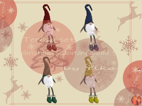 The Sims Resource - [SJB] Teresa set christmas sedentary gnome 1 by Ylka Sims 4 Clutter, Gnome Christmas, Ts4 Cc, Cc Finds, Electronic Art, The Sims Resource, Sims Resource, Christmas Gnome, Artist Names