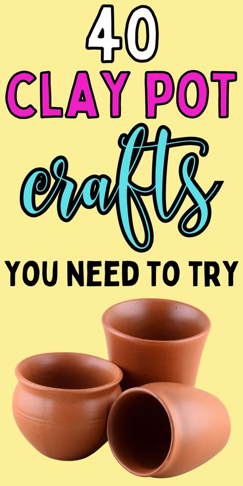 Small Pots Ideas, Small Terracotta Pots Crafts, Tiny Clay Pot Crafts, How To Make Clay Pots, Small Clay Pot Crafts, Pot Art Ideas, Clay Pot Crafts Diy, Ideas For Clay Pots, Vegetable Side Dishes For Bbq