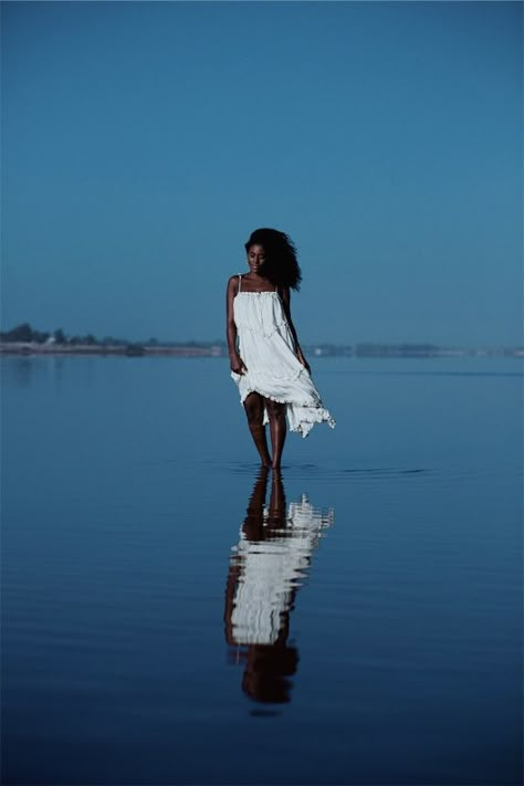 Standing On Water Photoshoot, Plus Size Water Photoshoot, Walk On Water Photoshoot, Stool In Water Photoshoot, Standing On Water Photography, Walking On Water Photoshoot, Walking On Water Photography, Lilith Energy, Rebranding Photoshoot