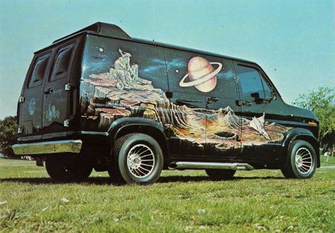 Vans Painted, Magic Carpet Ride, Old School Vans, Painted Vans, Chevy Van, Van Car, Ford Van, Hippie Van, Cool Vans