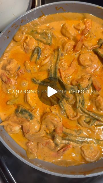 Jessica Sanchez on Instagram: "Camarones en crema chipotle 😋 • • • #camarones#camaronesencremachipotle#shrimp#recipes#easyrecipes#dinnerideas#ideasparacocinar#lonche#food#parati#fyp#fypシ" Shrimp In Chipotle Cream Sauce, Creamy Chipotle Shrimp, Chipotle Shrimp Recipes, Camarones Rancheros, Poblano Recipes, Mexican Shrimp Recipes, Chipotle Shrimp, Jessica Sanchez, Mexican Shrimp