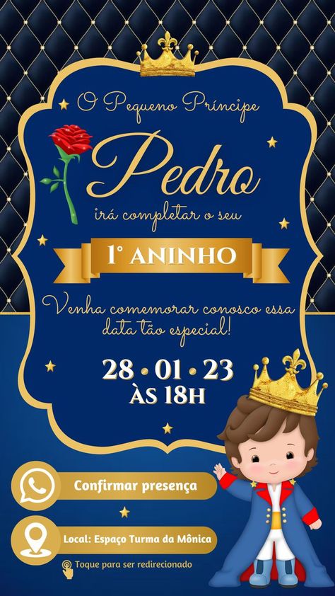 Convite Digital Pequeno Príncipe Clique no Convite para pedir o seu! convite pequeno principe para editar / tema pequeno principe festa / pequeno principe festa 1 aninho / convite pequeno principe luxo R 15, Tik Tok, Instagram Profile, Pins, On Instagram, Instagram, Art