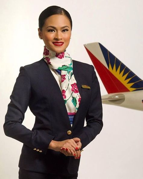 Flight Attendant Uniform Philippines, Philippine Airlines Flight Attendant, Flight Attendant Uniform Fashion, Philippines Airlines, Flight Stewardess, Philippine Airlines, Subject Labels, Airline Cabin Crew, Philippine Women