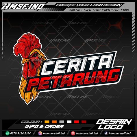 Thanks for Order🤙 Logo : CERITA PETARUNG 🖱by : @hammerstuff.ind Create Your Logo Design Follow me on 👀 Instagram : hammerstuff.ind Tiktok : hammerstuff.ind Info & Order📲 Dm / WA Admin ( 0878-3124-2164 ) ==================== #doaibu #doaibuproject #racingdesign #kaosracingprinting #bajuracingmurah #desainbajukaos #bajuracingcustom #nostart #logoracingspeed #drag #kaosdragkeren #herex1200m #mediabalap #liaranjambi #liaransolo #ceritapetarung #rooster Follow Me On Instagram, Rooster, Create Yourself, Follow Me, Create Your, Logo Design, ? Logo, On Instagram, Design