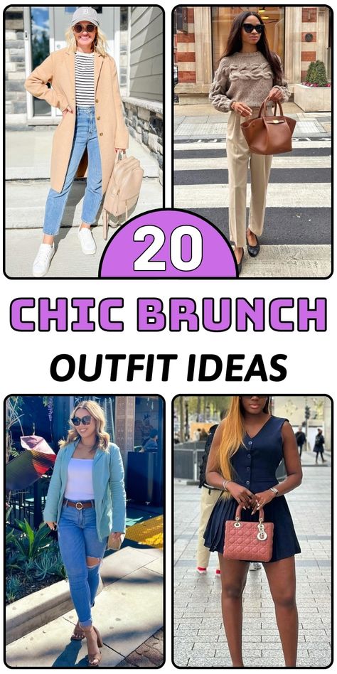 Discover the perfect balance of comfort and style with these brunch-ready outfit combinations. From elegant maxi dresses to casual denim looks, find inspiration for your next weekend gathering. Perfect for casual outfits seekers and fashion enthusiasts looking for fresh outfit ideas that transition seamlessly from day to night. Women Weekend Outfits, Bunch Outfits, Ladies Brunch Outfit, Brunch Ideas Outfit, Breakfast Date Outfit, Chic Brunch Outfit, Modern Cowgirl Outfits, Practical Aesthetic, Brunch Date Outfit