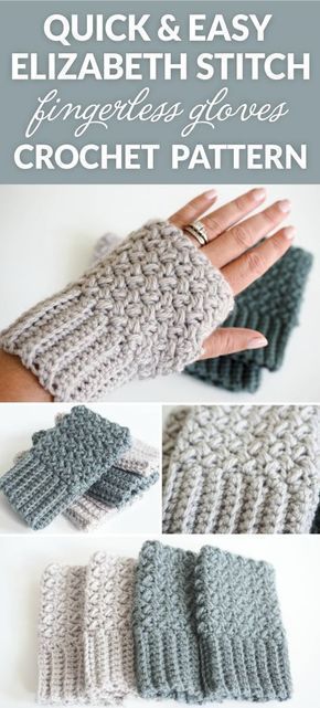 Crocheted Fingerless Gloves, Gloves Crochet Pattern, Fingerless Gloves Crochet, Gloves Crochet, Fingerless Gloves Crochet Pattern, Glove Pattern, Crochet Gloves Pattern, Easy Knitting Projects, Gloves Pattern