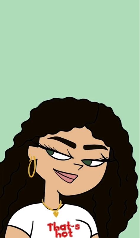 Curly Cartoon Character, Cartoon Profile Pics Latina, Curly Hair Profile Picture Cartoon, Cartoon Profile Pics Curly Hair, Pfp Curly Hair, Latina Pfp Cartoon, Curly Hair Pfp Cartoon, Curly Hair Green Eyes, Latina Cartoon Pfp