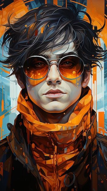 Photo stunning cyberpunk guy portrait pa... | Premium Photo #Freepik #photo Male Cyberpunk, Abstract Cyberpunk, Guy Portrait, Portrait Abstract, Character Portrait, Digital Portrait Art, Image Bank, Cyberpunk Character, Photo To Video