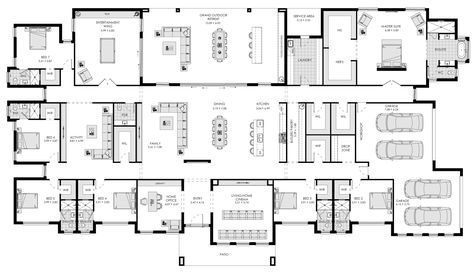 Oakdale - Fowler Homes Trousdale Estates Houses Architecture, Country House Floor Plans Australian, Acerage Homes, 4 Bedroom House Plans Australia, Shed Homes Australia Floor Plans, Fowler Homes, Harkaway Homes Australia Floor Plans, Luxury Plan, Building House Plans Designs