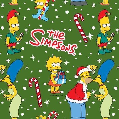 Christmas Simpsons, The Simpsons Christmas, I Spy Bags, Simpsons Christmas, The Simpsons Show, A6 Journal, Simpson Tv, Disney Characters Christmas, Simpson Wallpaper Iphone