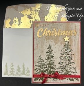 the word ‘Merry’ must have still been a bit wet as it also took some Stampinup Winter Meadow, Stampin Up Peaceful Season Bundle, Peaceful Evergreens Stampin’ Up!, Season Of Elegance Su, Stamping Up Peaceful Evergreens, Stampin Up Painted Trees Embossing Folder, Stampin Up Peaceful Season Cards, Stampin Up Peaceful Season, Peaceful Evergreens Su Cards