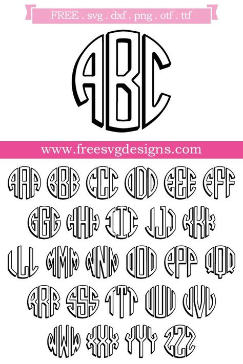 Monogram Letters Font, Free Monogram Fonts, Free Calligraphy Fonts, Cricut Monogram, Free Monogram, Svg Images, Hand Lettering Tutorial, Monogram Alphabet, Lettering Styles