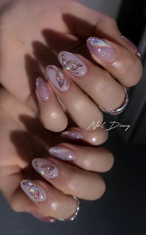 Nail Jelly Polish Design, Nail Birthday Design, Translucent Nails Design, Pink Manicure Designs, Pretty Nails Design Inspiration, Tulip Nail Art Designs, Ballet Nails Designs, Nail Designs Simple Classy, Nail Designs Shiny