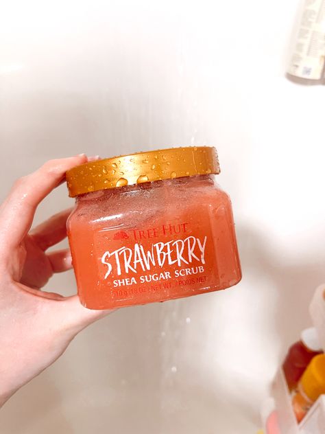 Tree Hut Strawberry Sugar Scrub Tree Hut Strawberry, Strawberry Sugar Scrub, Strawberry Sugar, Strawberry Tree, Great Wolf Lodge, Tree Hut, Skin Tightening, Sugar Scrub, Glowing Skin