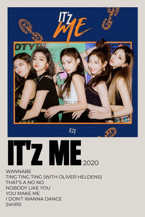 itzy it'z me alternative minimalist poster Itzy It'z Me, Bts Room Decor, Poster Bts, Minimalist Polaroid Poster, Posters Kpop, Bts Room, Minimalist Music, It'z Me, Bts Polaroid